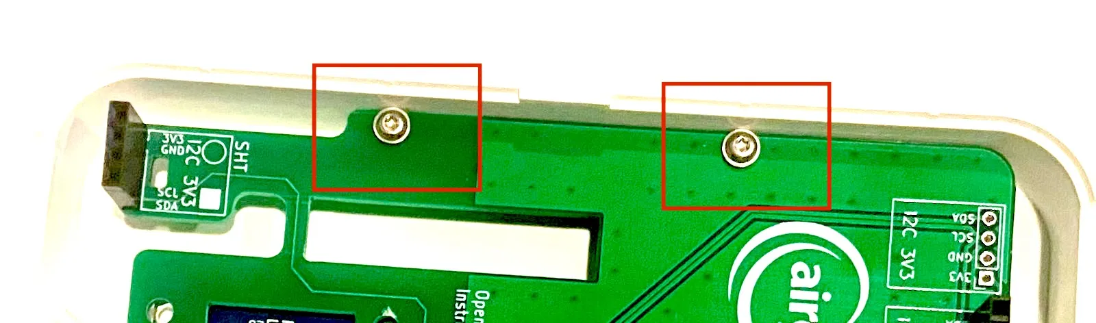 Location for PCB screws