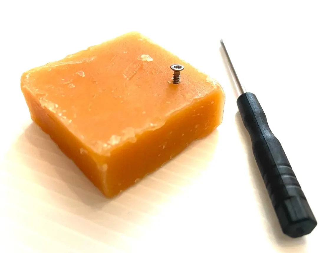 Soap helps getting the screws into the enclosure in case you use the mini screwdriver