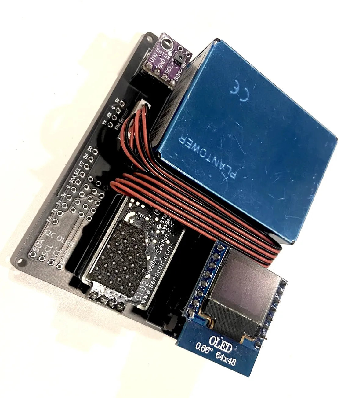 Fully assembled kit. Please note PCB v3.0+ mounts the CO2 sensor in the opposite way.