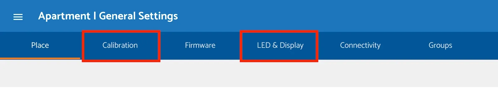 Figure 13: Tab section when ‘Advanced Settings’ is activated